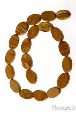 Jaspiskralen - lengte 14 mm, gat 1 mm - honingbruin